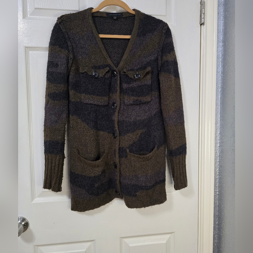 Women's Camouflage Cardigan Sweater